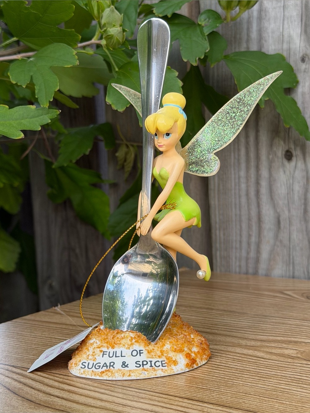 Enesco Disney 7” Tinker Bell "Full of Sugar & Spice" Spoon Figurine Limited 2004